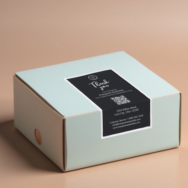 Pegatina Logotipo de Negros Mínimos de Negocio Gracias Etiq (Subido por el creador)