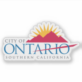 Pegatina Logotipo de Ontario, California, EE. UU.