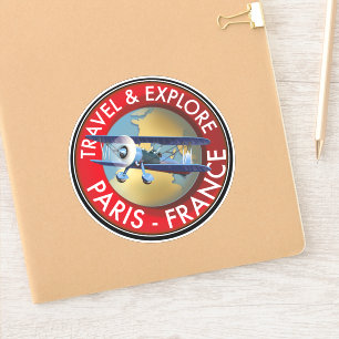 Pegatina Logotipo de Viajar y Explorar París Francia