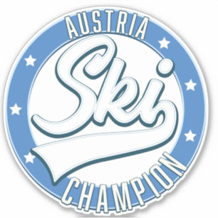 Pegatina logotipo del Campeón de Esquí de Austria