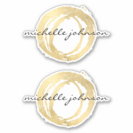 Pegatina Logotipo del Diseñador de Círculo Pintado de Lujo 