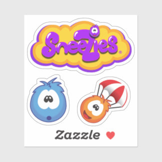 Pegatina Logotipo del juego Sneezies con Sneezies adicional