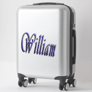 Pegatina Logotipo del nombre William de Blue Starry,