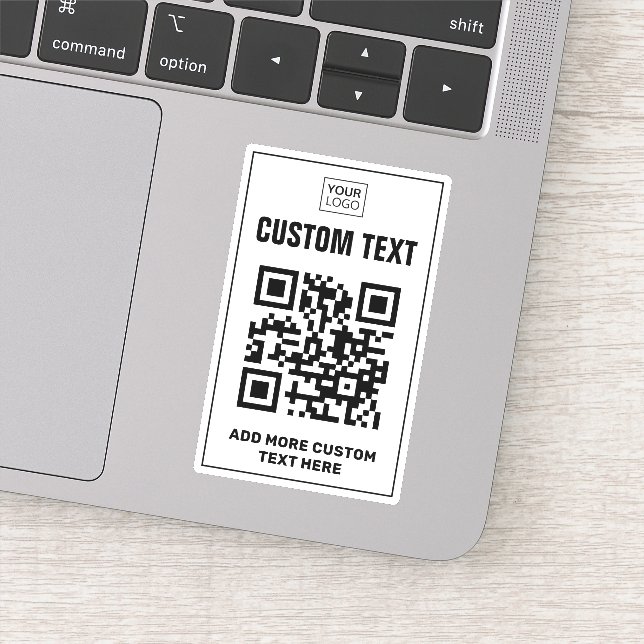 Pegatina logotipo del personalizado, código QR y blanco del (Detalle)