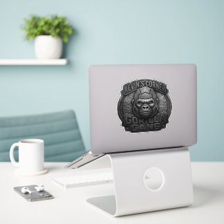 Pegatina Logotipo geométrico de Gorilla Gang con aspecto de