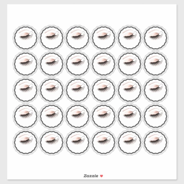 Pegatina Logotipo Personalizado Ojos Encender Cosméticos de (Hoja)