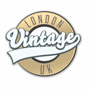 Pegatina Logotipo retro Londres Vintage Reino Unido.