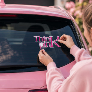 Pegatina Logotipo tipográfico moderno y atrevido en rosa
