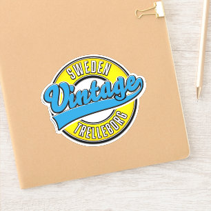 Pegatina logotipo vintage de Trelleborg Suecia