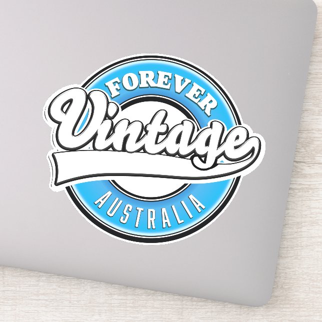 Pegatina Logotipo vintage para siempre de Australia (Detalle)