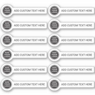 Pegatina logotipo y texto del personalizado