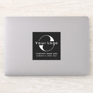 Pegatina Logotipo y texto en Vinyl square Business Laptop B