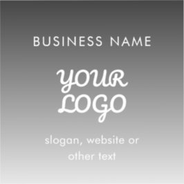 Pegatina Logotipo y texto promocional moderno | Color edita