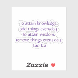Pegatina Lograr conocimiento Lao Tzu