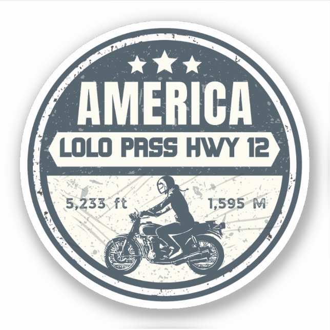 Pegatina Lolo pass road Oregon (Anverso)