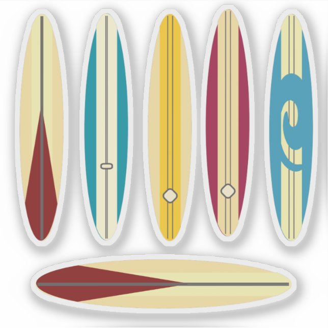 Pegatina Longboard de vintage (Anverso)