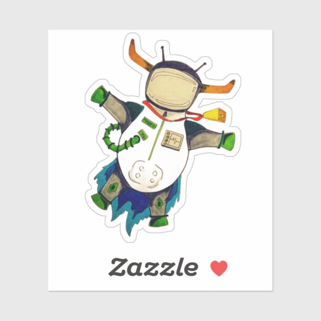 Pegatina Longhorn lunar (Hoja)