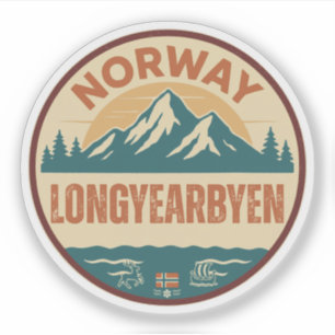 Pegatina Longyearbyen, Noruega Noruega