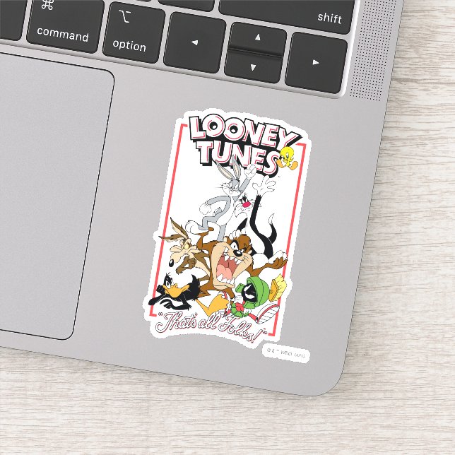 PEGATINA LOONEY TUNES™ "ESO ES TODO GRUPO!™" (Detalle)