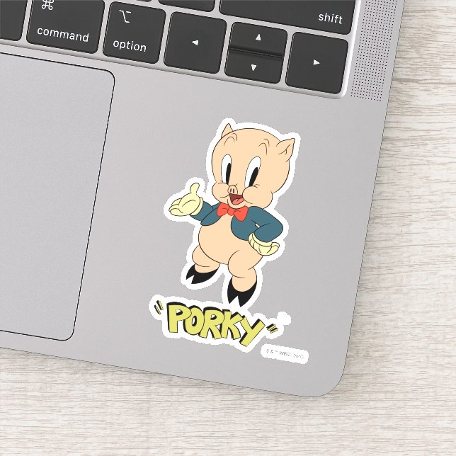 Pegatina LOONEY TUNES™ Retro Laughs | Cerdo porky (Detalle)
