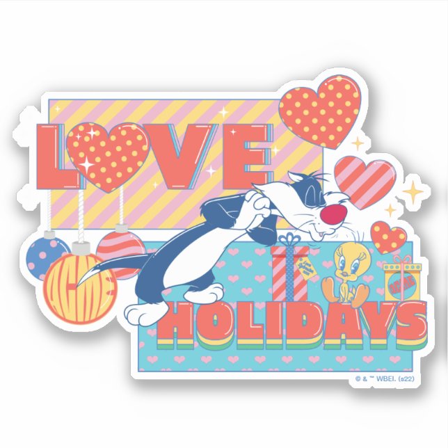 Pegatina LOONEY TUNES™ | SYLVESTER™ y TWEETET™Festividades  (Anverso)