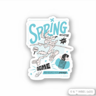 Pegatina LOONEY TUNES™   WILE E. COYOTE™ Spring En Acción