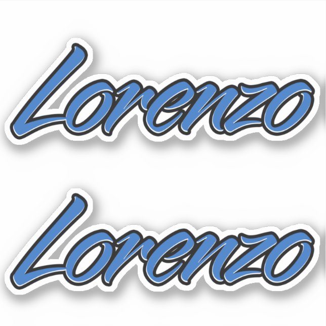 Pegatina Lorenzo Name blue Aufkleber Sticker Stickerset (Anverso)