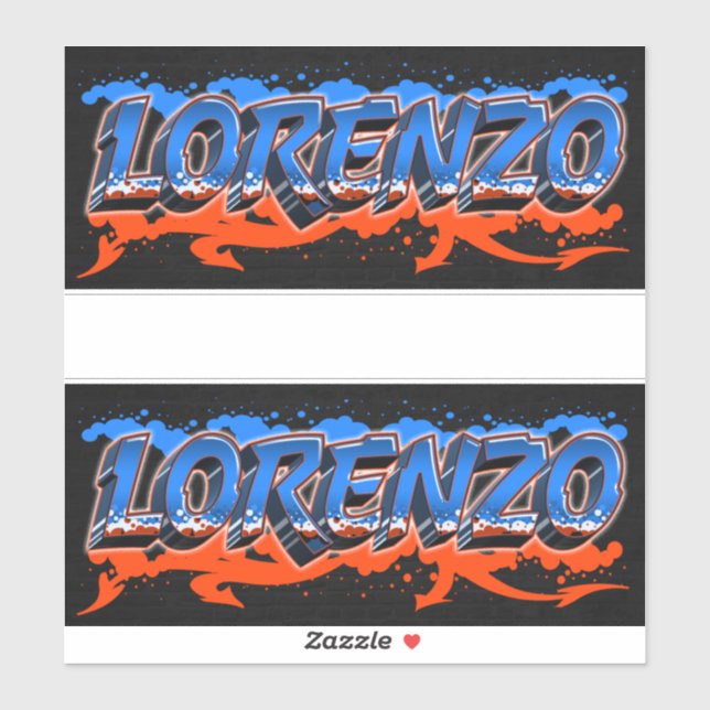 Pegatina Lorenzo Vorname Name Graffiti Aufkleber Sticker (Hoja)
