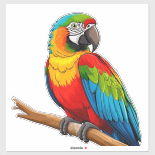 Pegatina Loro Arcoíris Vibrante