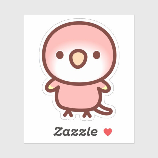 Pegatina Loro de Rubino Bourke (Hoja)