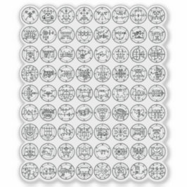 Pegatina Los 72 Siglos Demonio De Ars Goetia (negro)