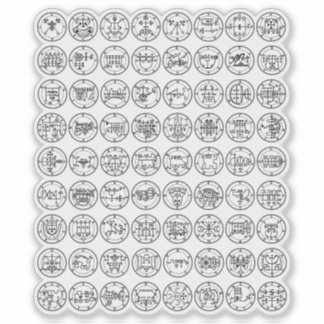 Pegatina Los 72 Siglos Demonio De Ars Goetia (negro)
