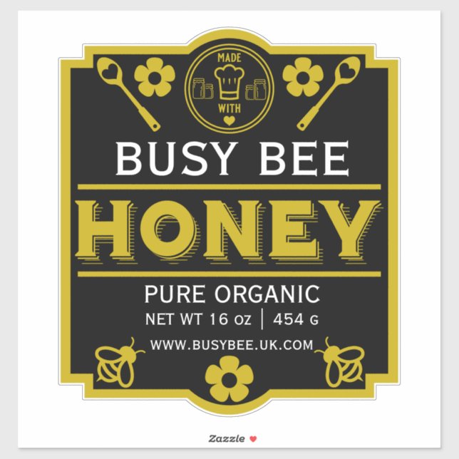 Pegatina Los agricultores comercializan Honey Jar (Hoja)