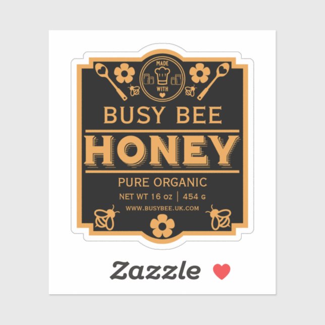 Pegatina Los agricultores comercializan Honey Jar (Hoja)