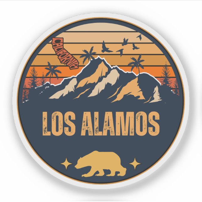 Pegatina Los Álamos, California (Anverso)
