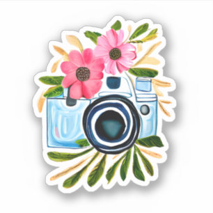 Pegatina Los amantes de la fotografía adoran las cámaras y 
