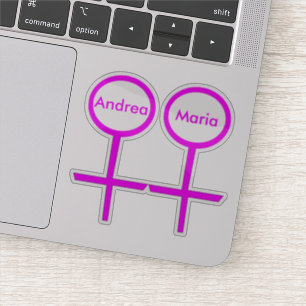 Pegatina Los amantes de las lesbianas tienen forma personal