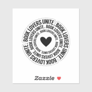 Pegatina Los amantes de los libros se unen