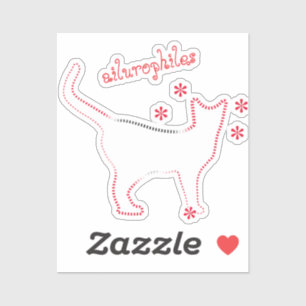 Pegatina los amantes del gato ailurophiles Personalizado-Cu