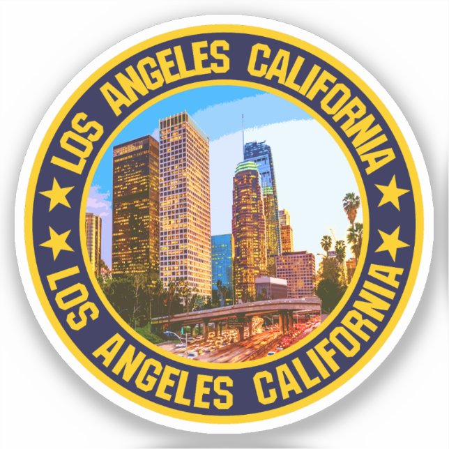 Pegatina Los Ángeles (Anverso)