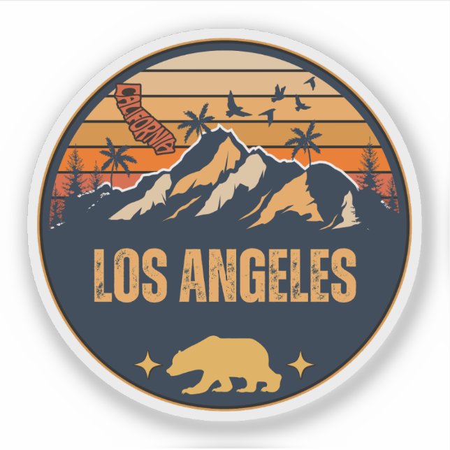 Pegatina Los Ángeles, California (Anverso)
