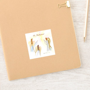 Pegatina Los ángeles religiosos personalizados