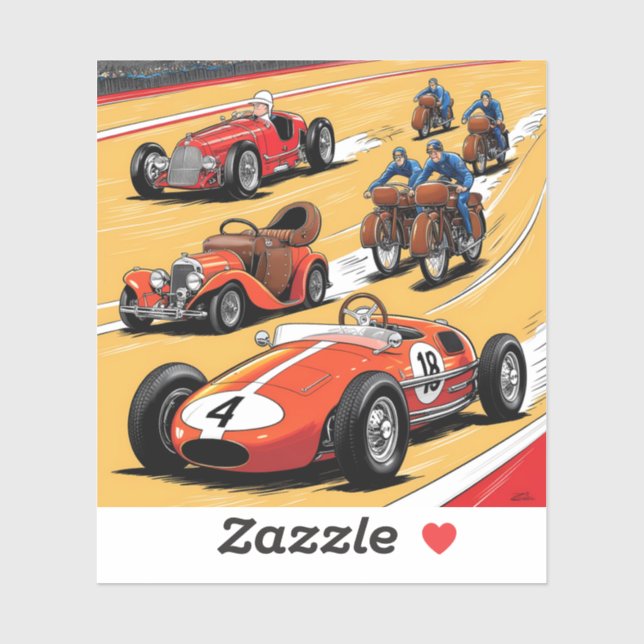 Pegatina Los autos antiguos más bellos (Hoja)