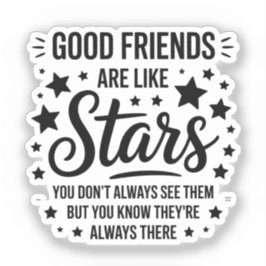 Pegatina Los Buenos Amigos Son Como Estrellas Citas Inspira