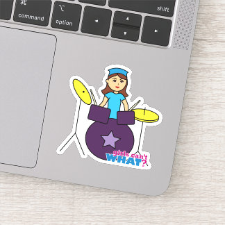 Pegatina ¿Los chicas no pueden QUÉ? Diseño personalizado Co