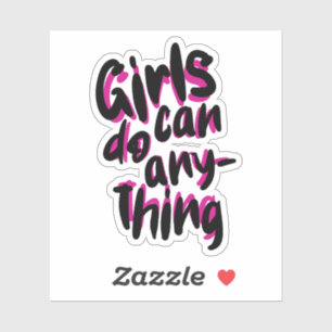 Pegatina Los chicas pueden hacer cualquier cosa