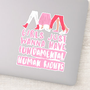 Pegatina Los chicas quieren derechos fundamentales Palabra 