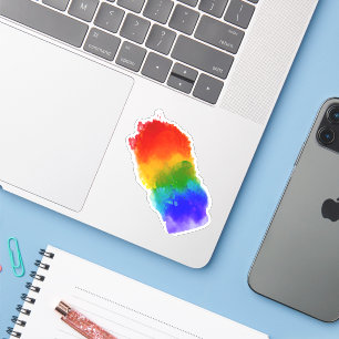 Pegatina Los colores del arcoiris resbaladizo del orgullo d