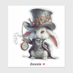 Pegatina Los controladores de tiempo Steampunk Bunny