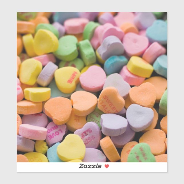 PEGATINA LOS CORAZONES CANDIOSOS DE VALENTINE (Hoja)